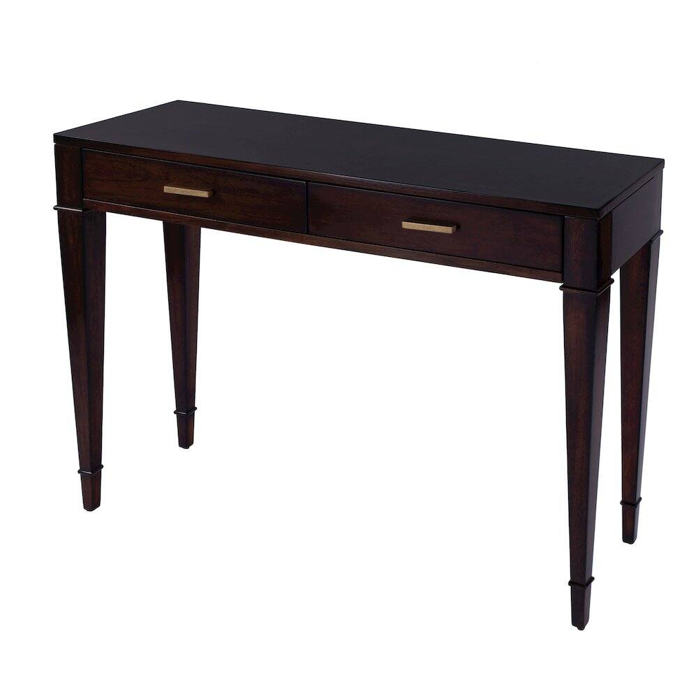Alt View 2. Butler Specialty - Kai 2 Drawer 45" Wood Console Table - Dark Brown.