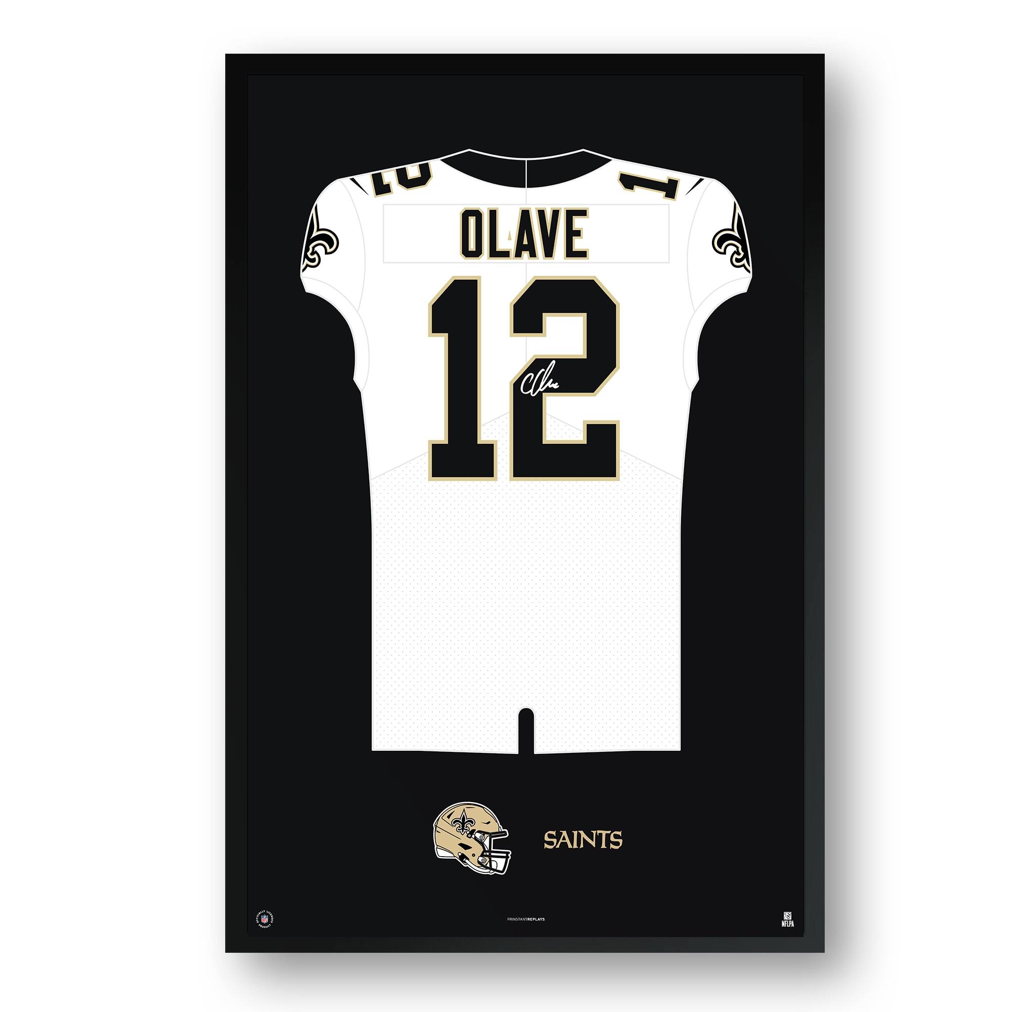 Chris Olave New Orleans Saints 14" x 20" Framed Jersey Print