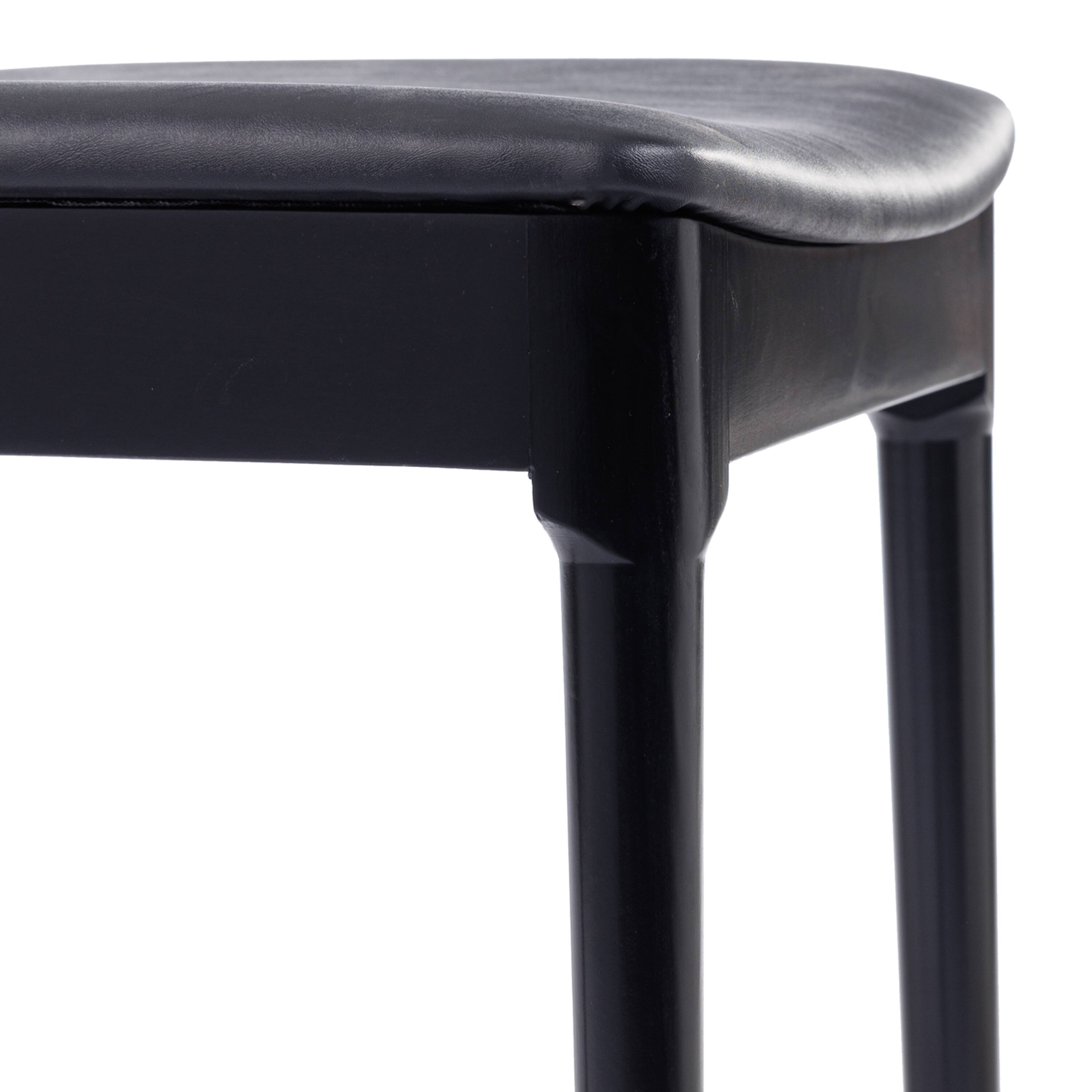 Alt View 10. Emma + Oliver - Charlize Solid Wood Dining Chair with Spindle Backrest and Vinyl Seat - Black Vinyl Seat/Black Wood Frame.