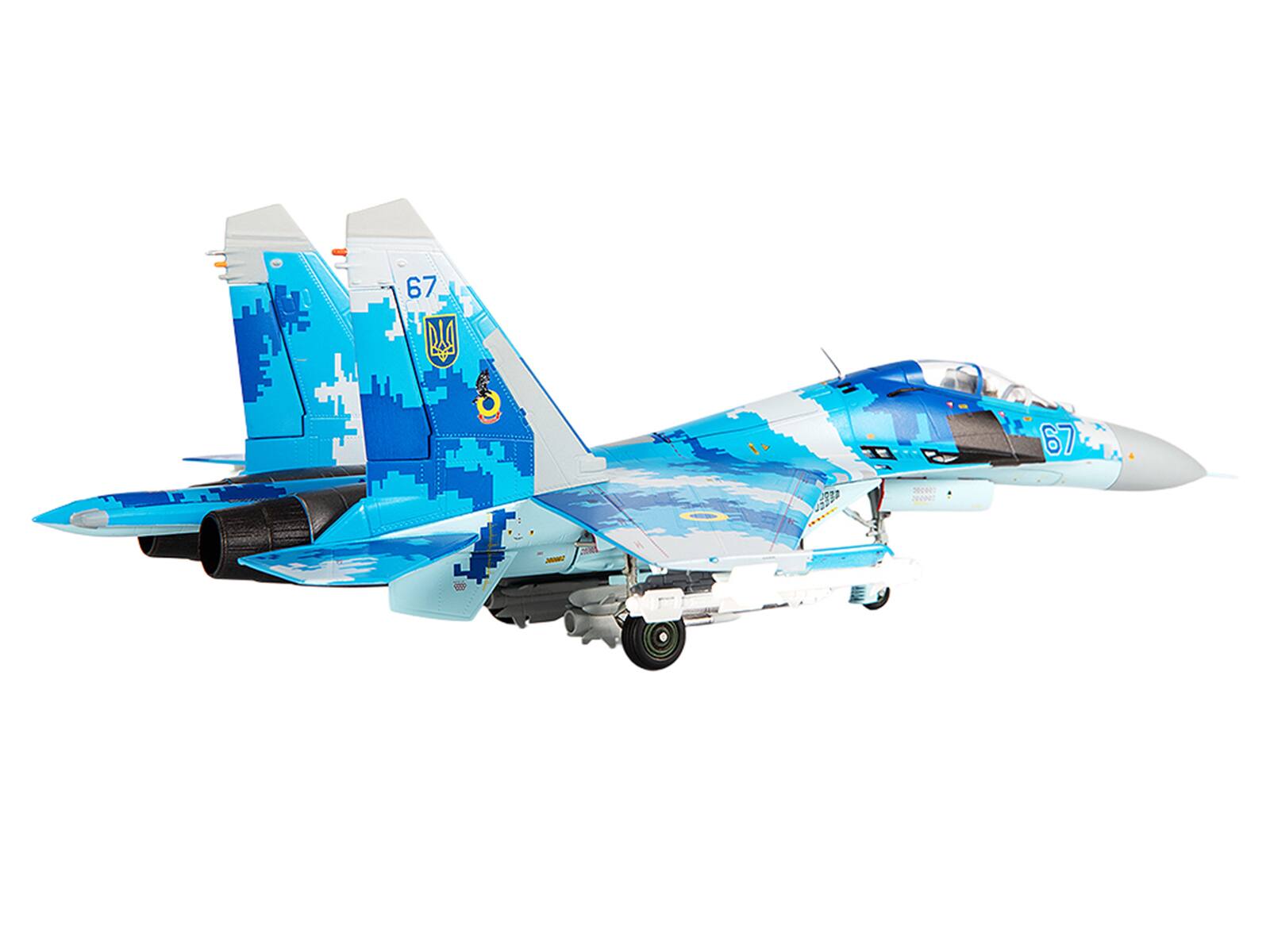 Alt View 3. JC Wings - Sukhoi Su-27UB Flanker Aircraft "831st Tactical Aviation Brigade" (2017) Ukrainian Air Forces 1/72 Model by JC Wings.