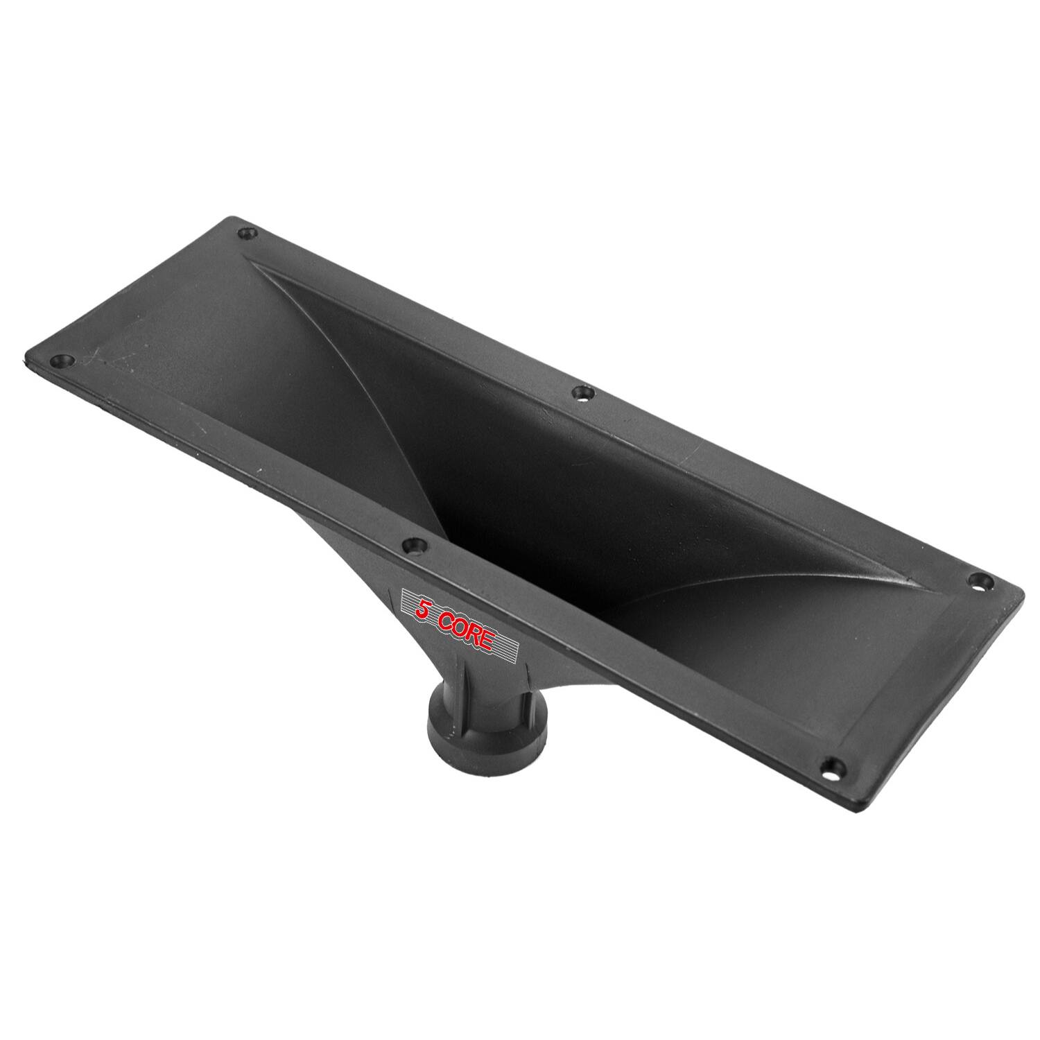 Front. 5 CORE - 5Core Screw On Compression Driver Horn Tweeter Throat 4X10 ABS Build Heavy Duty-HISE 4X10 1PC - Black.