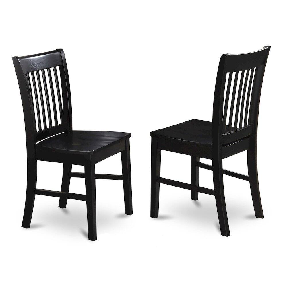 Angle. East West Furniture - 6 PC Dining room set- Dining Table and 4 Dining Chairs and also Bench - Black.