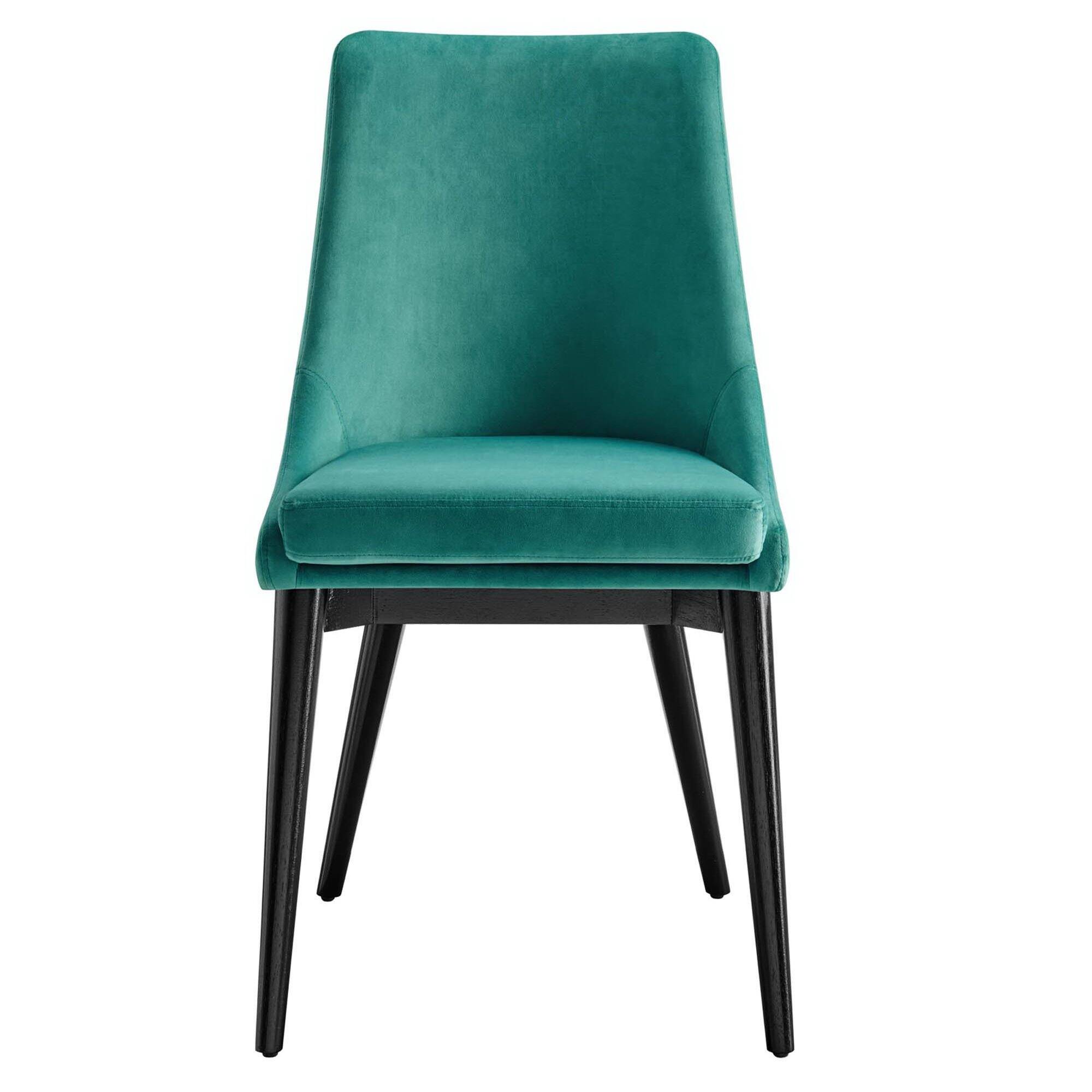 Alt View 4. Modway - Viscount Performance Velvet Dining Chair by Modway - Teal.
