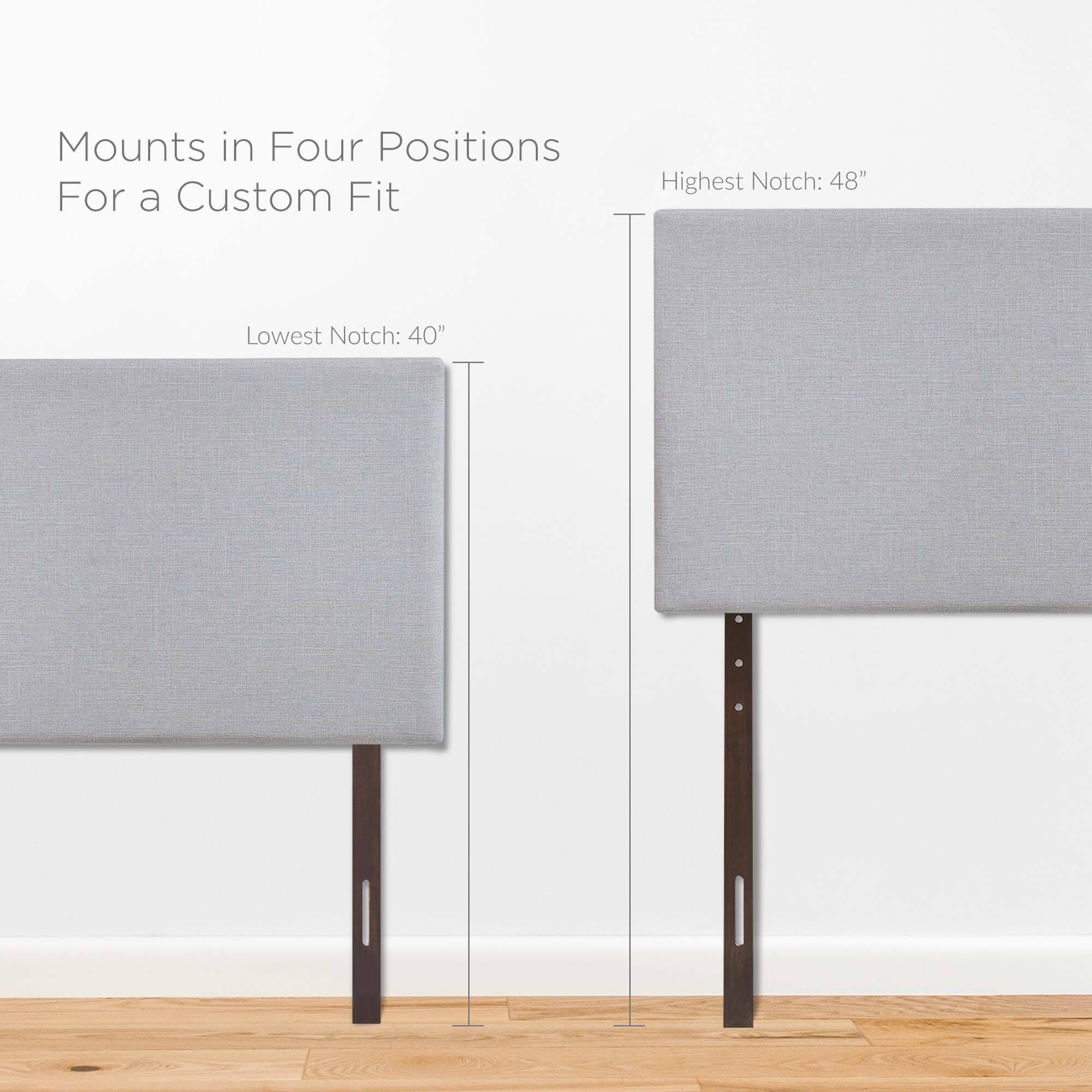 Mounts in Four Positions For a Custom Fit  
Highest Notch: 48"  
Lowest Notch: 40"