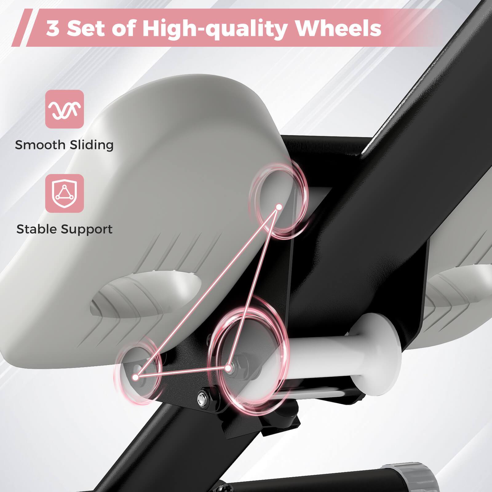 3 Set of High-quality Wheels

- Smooth Sliding
- Stable Support