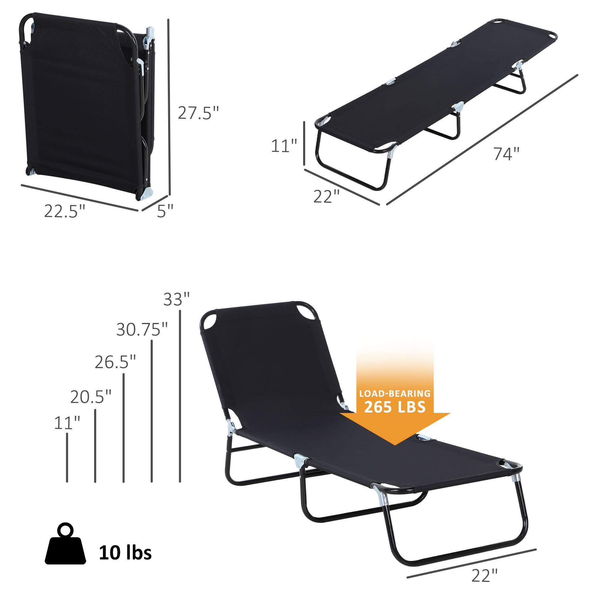 - 27.5" (height)
- 11" (depth)
- 74" (length)
- 22.5" (width)
- 5" (thickness)
- 22" (leg width)
- 33" (height from ground)
- 30.75" (height from ground)
- 26.5" (height from ground)
- 20.5" (height from ground)
- 11" (depth)
- LOAD-BEARING 265 LBS
- 10 lbs