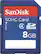 Front. SanDisk - 8GB SDHC UHS-I Memory Card - Blue.