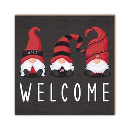 Fan Creations - Utah Utes 10'' x 10'' Welcome Gnomes Sign - Multicolor