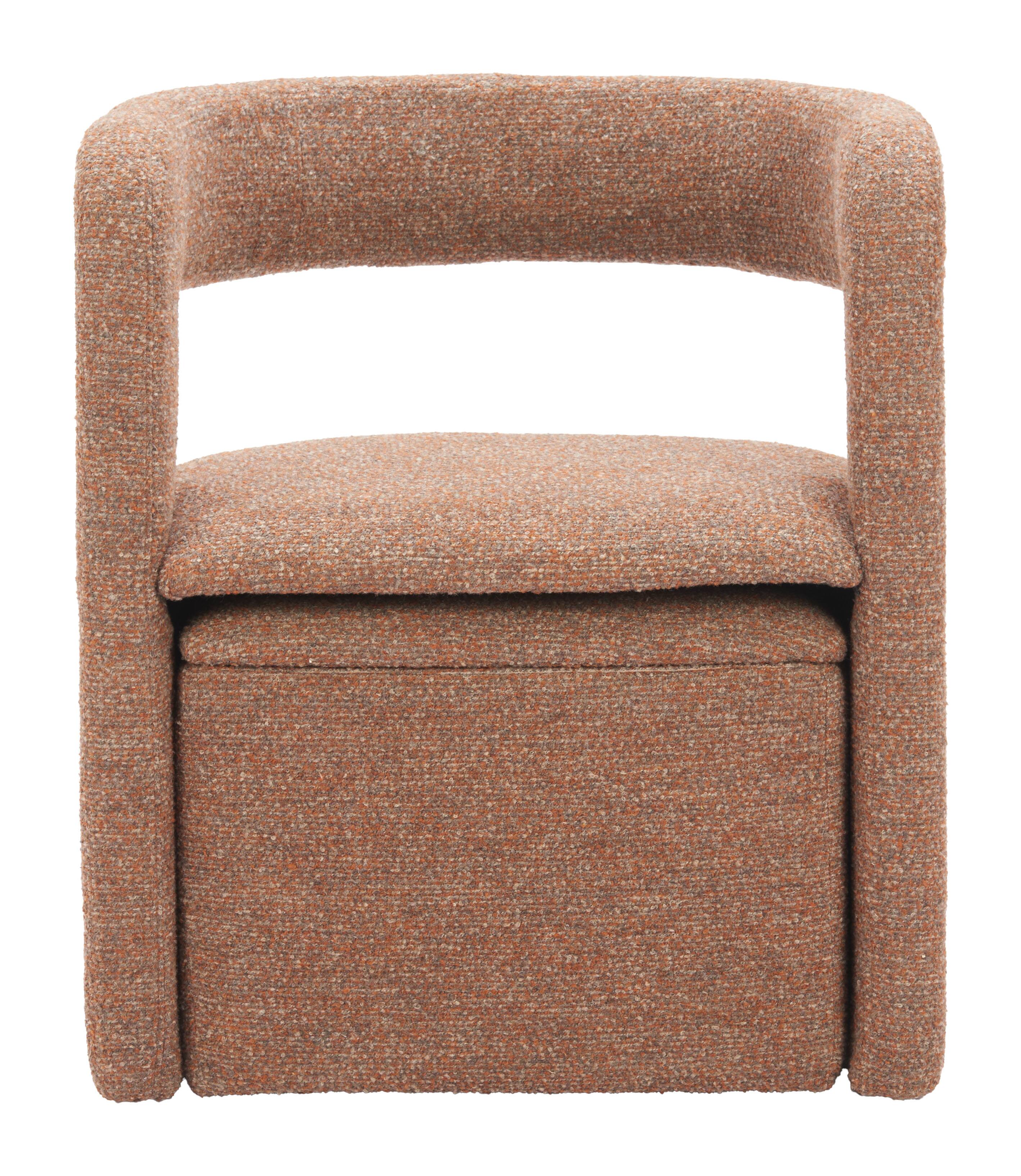 Alt View 1. Hivvago - Atria Accent Chair & Ottoman Tawny Brown - Tawny Brown.