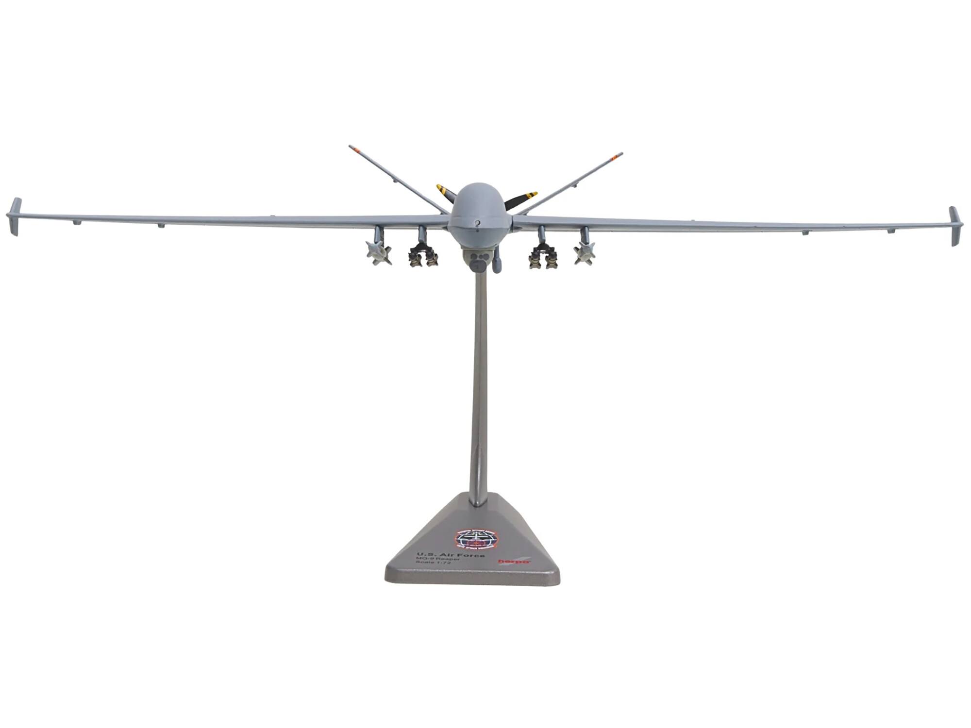 Alt View 4. Herpa - General Atomics MQ-9A Reaper Block 5 UAV "NY Air National Guard" US Air Force "Military" Series 1/72 Model by Herpa.