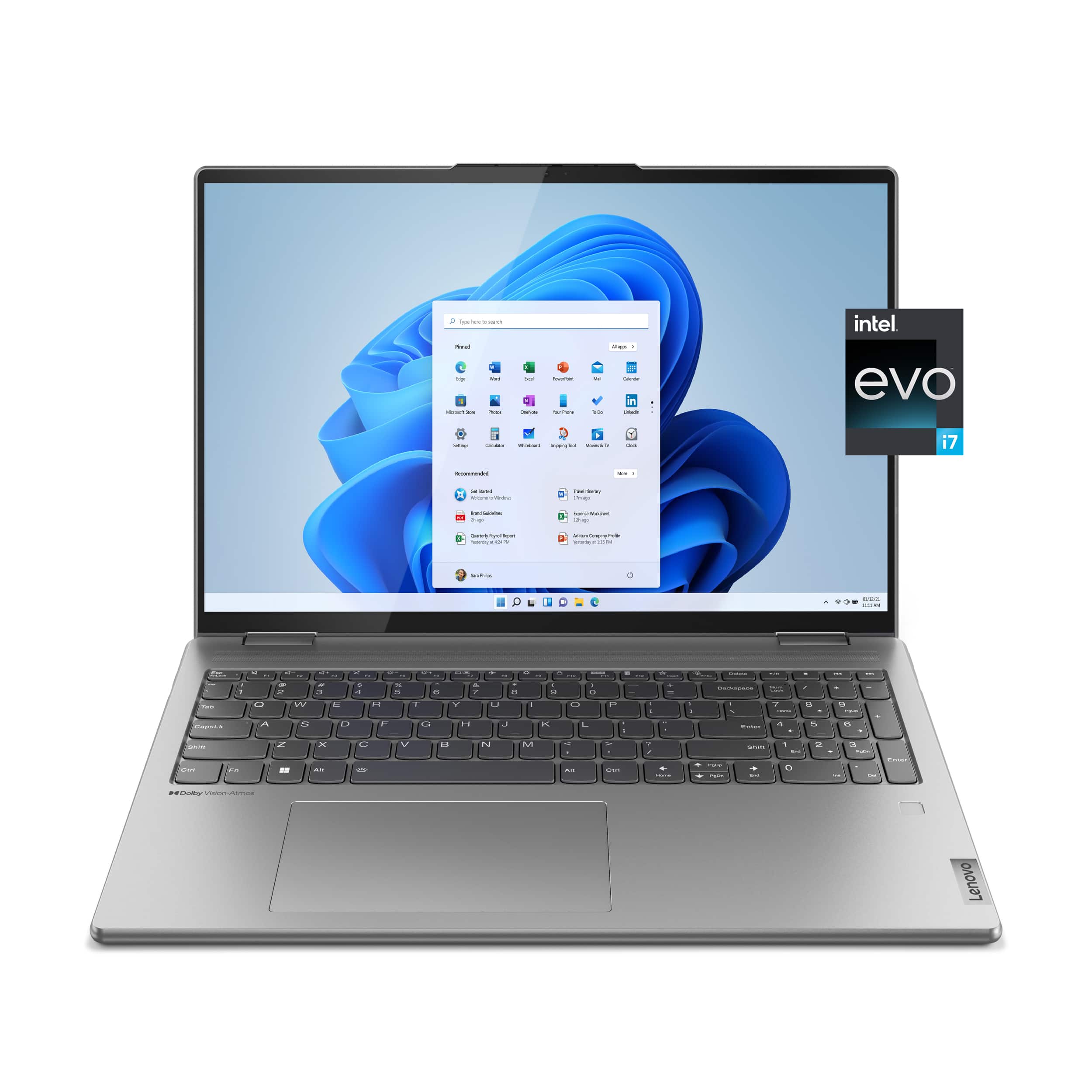 Front Zoom. Lenovo - Yoga 7i 16" 2.5K Touch 2-in-1 Laptop - Intel Evo Platform - Core i7-1260P - 16GB Memory - 512GB SSD - Arctic Grey.