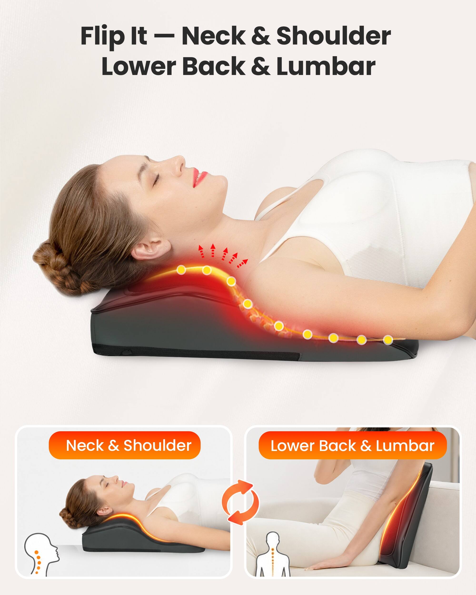 Flip It - Neck & Shoulder  
Lower Back & Lumbar  

Neck & Shoulder  
Lower Back & Lumbar