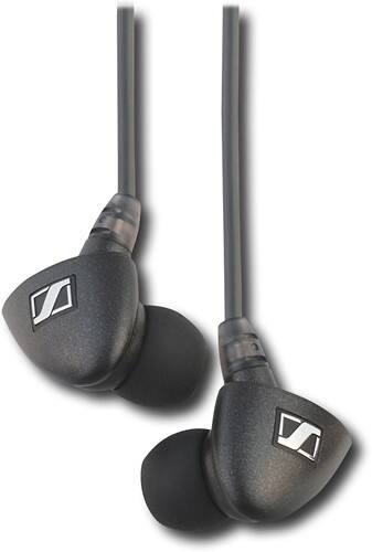 Front Standard. Sennheiser - Sound-Isolating Earbud Headphones - Black.
