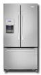 Whirlpool - 19.9 Cu. Ft. French Door Refrigerator with Thru-the-Door Ice and Water - Monochromatic Stainless-Steel - Larger Front