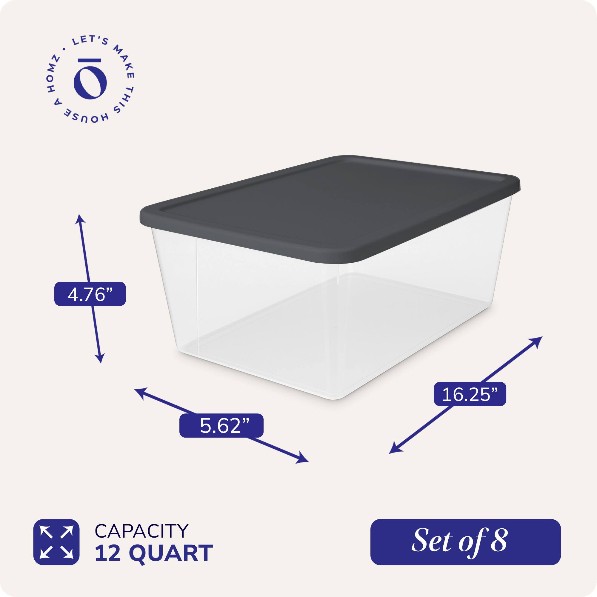 LET'S MAKE THIS HOUSE  
4.76" 5.62" 16.25"  
CAPACITY 12 QUART  
Set of 8