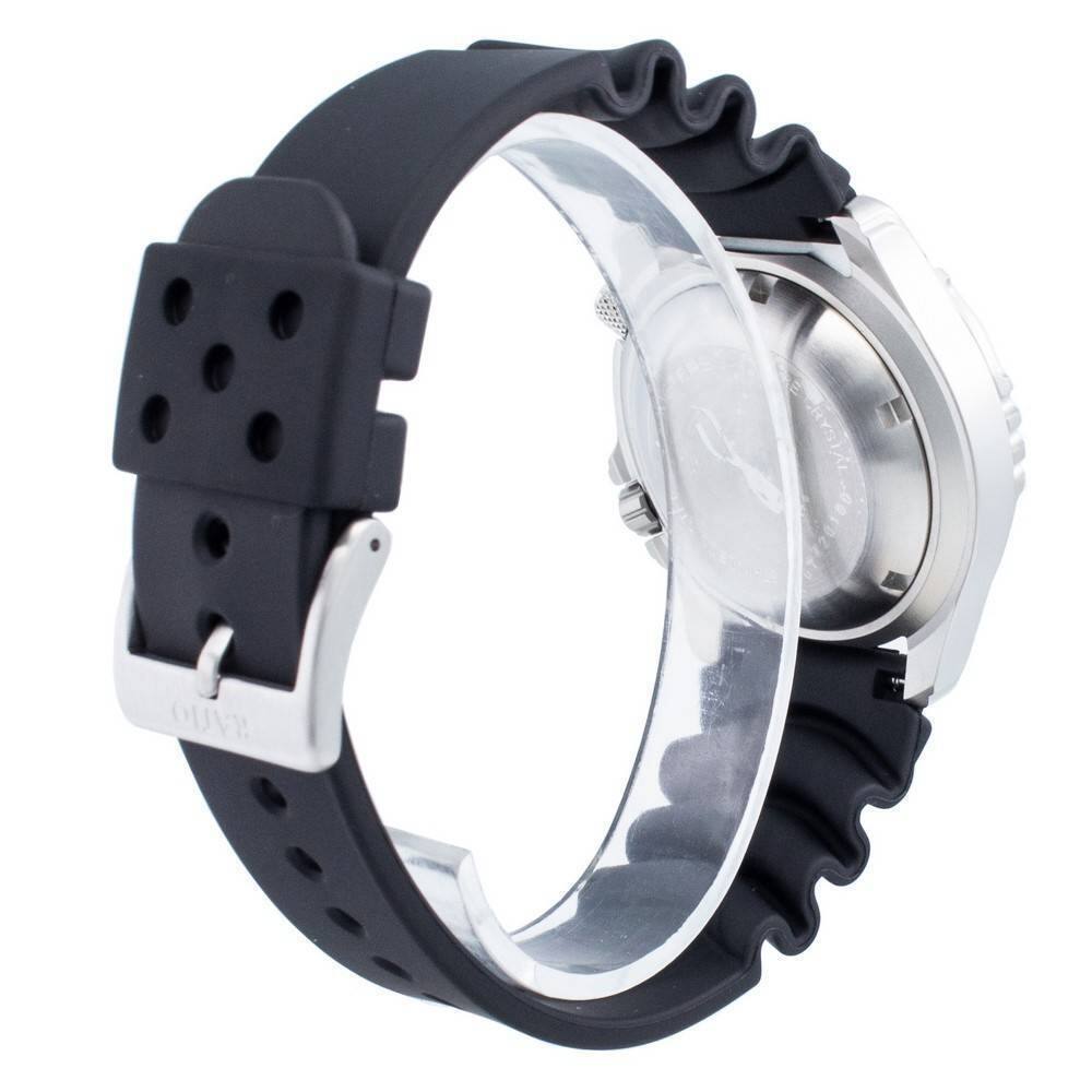 Back. RATIO - FreeDiver Helium Safe 1000M Stainless Steel Automatic 1066KE20-33VA-GRN Men's Watch - Green and black.