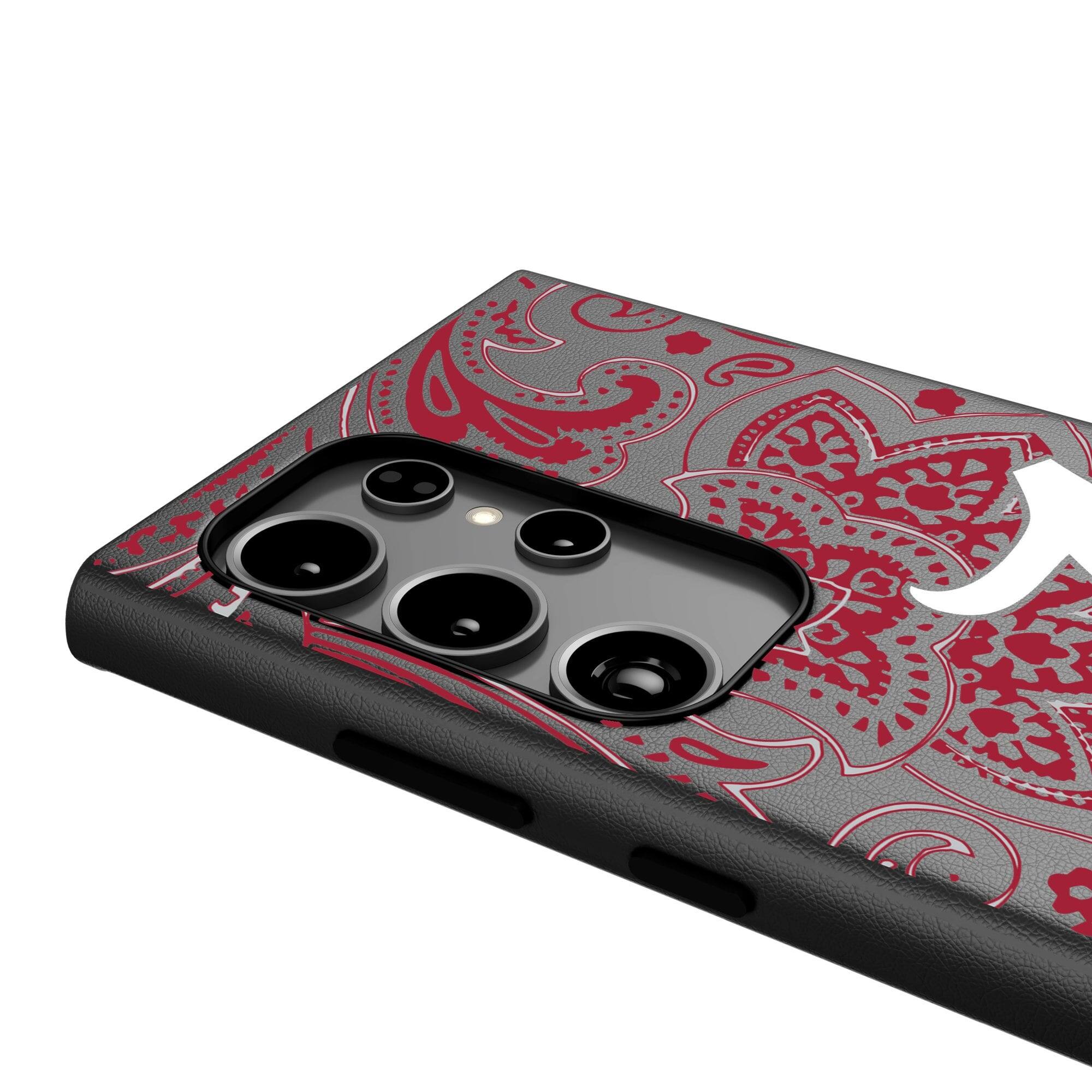 Alt View 3. Keyscaper - Alabama Crimson Tide Script A Galaxy Magnetic Bump Case - S25 Ultra - Black.