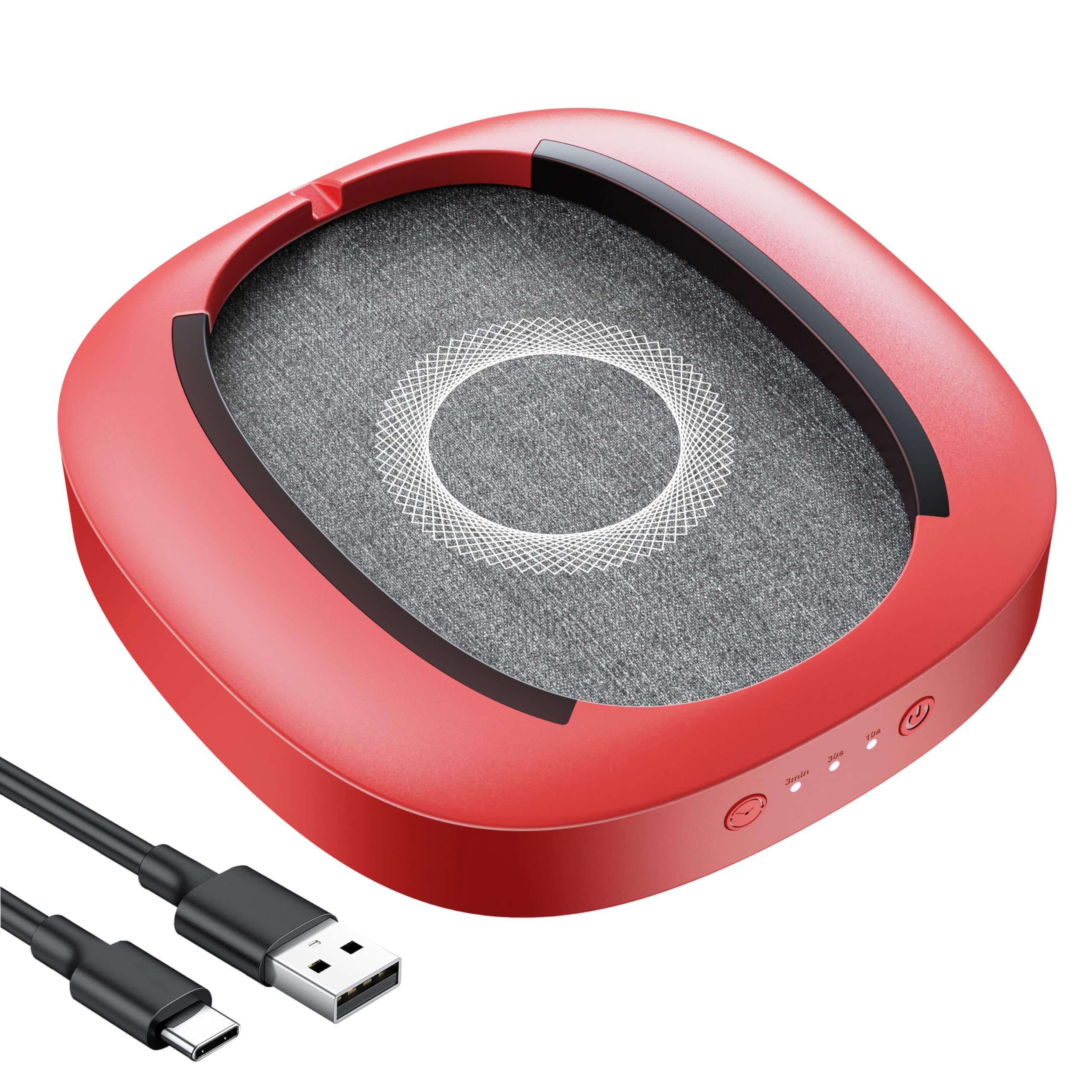 Red and Grey-Line-LARGE TURNTABLE