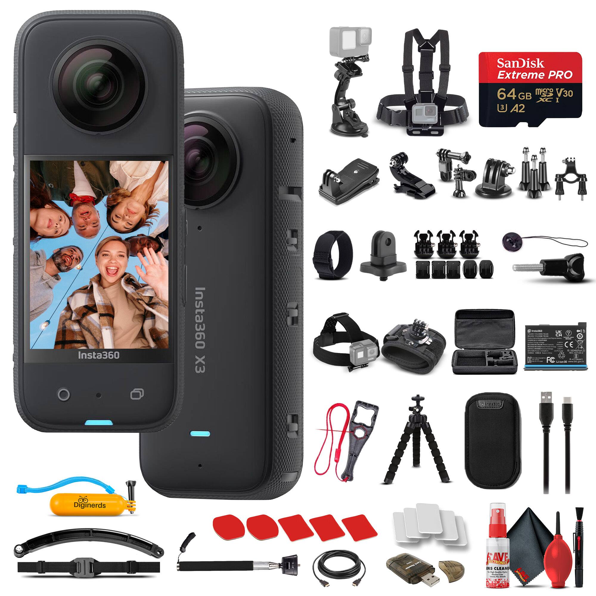 SanDisk Extreme PRO 64 GB m V30 XC I A2  
Insta360 Insta360 X3  
Diginerds SAVE A LLEAND VINA