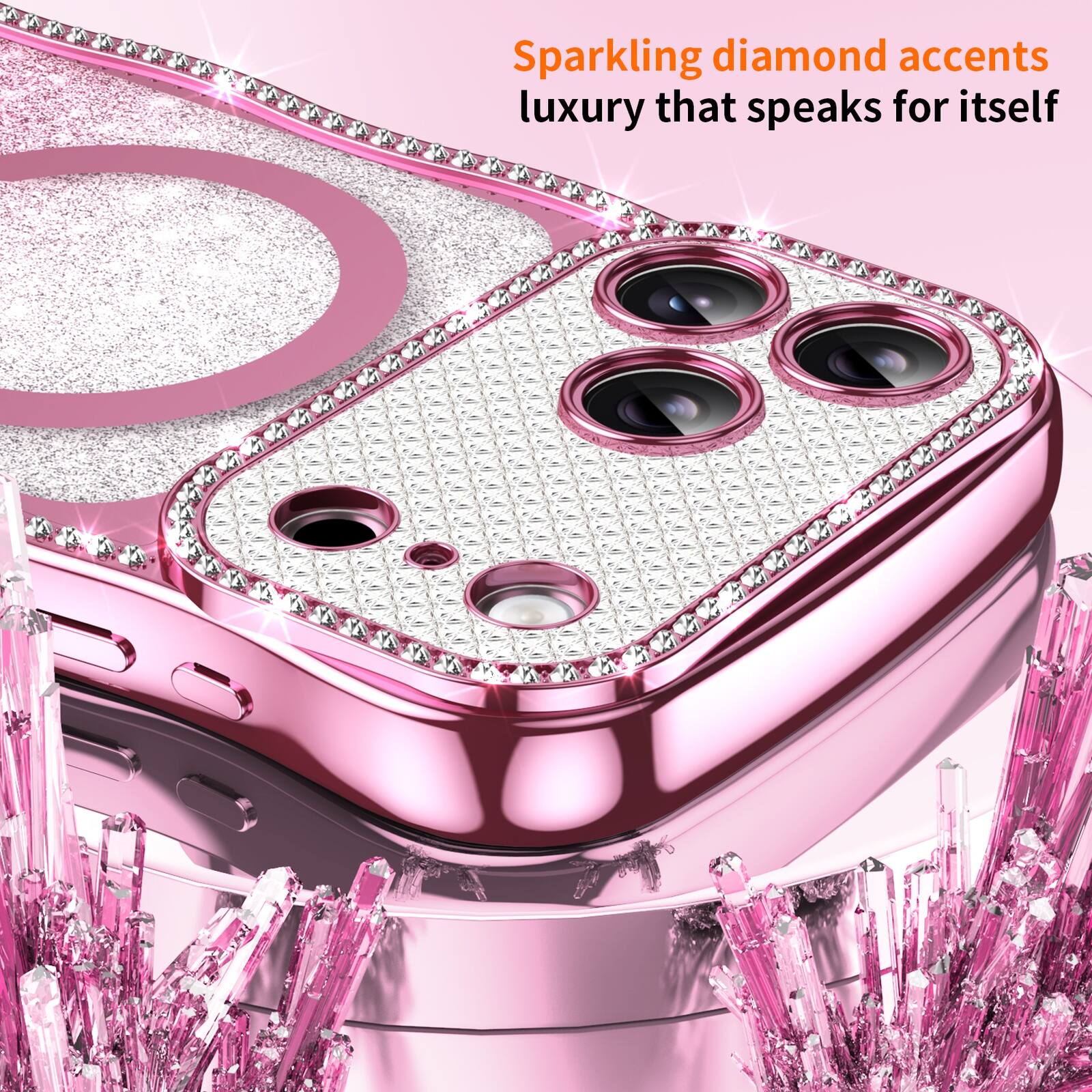 Sparkling diamond accents luxury that speaks for itself