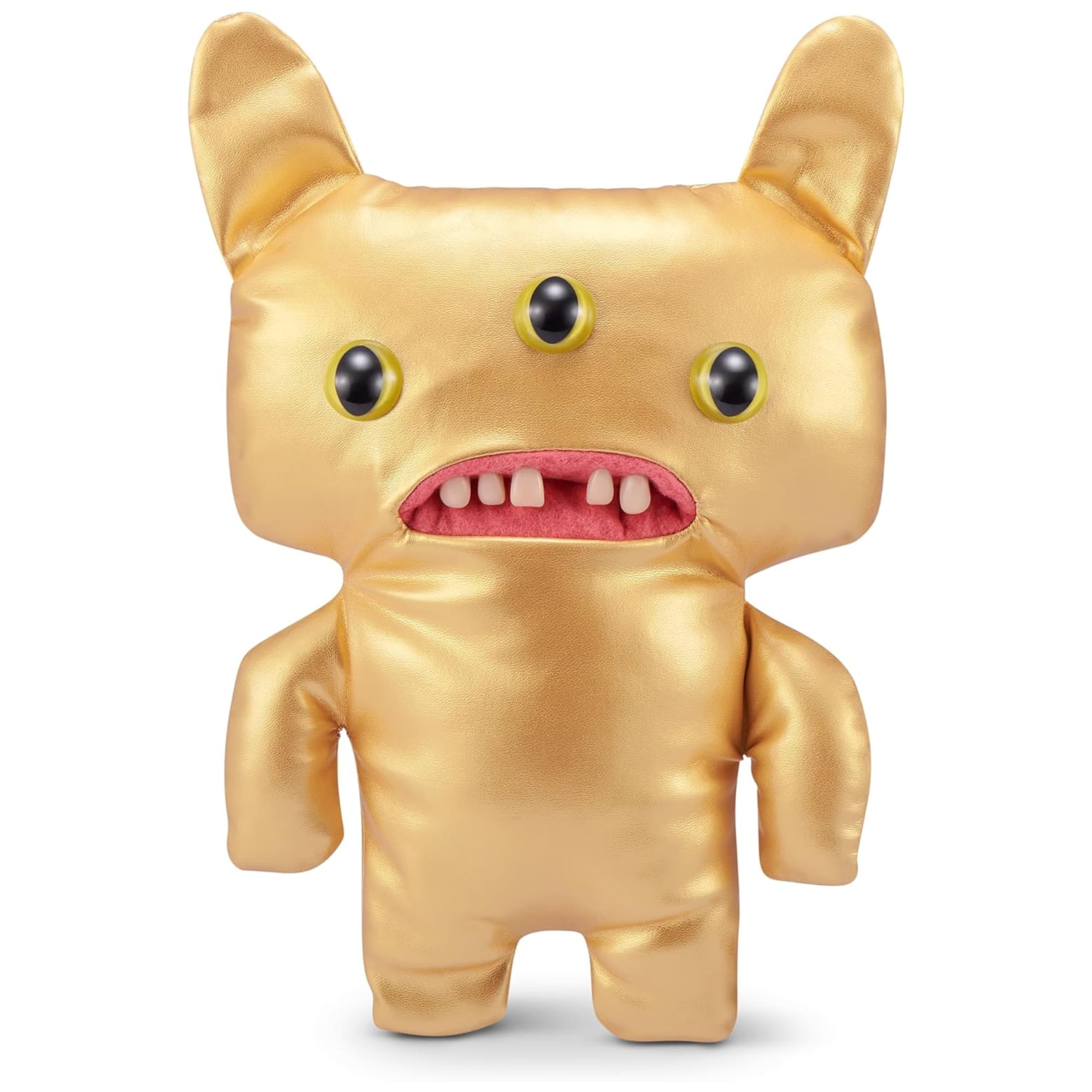 Fuggler - Gold Fuggs by ZURU Funny Ugly Monster, Plush, Collectible, Toy (Reeko - All Over Gold) - Assorted Pre-Pack