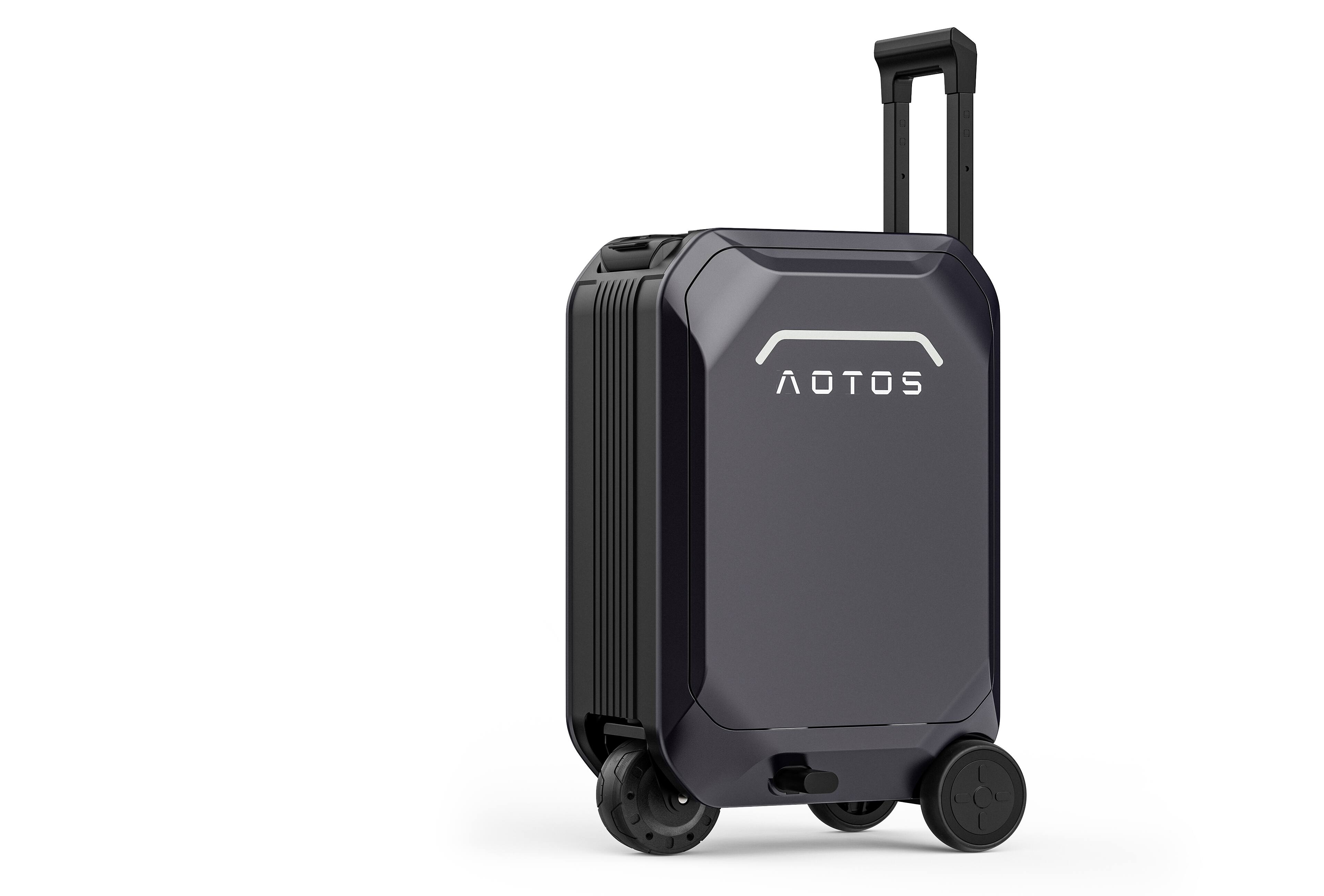 Angle. Aotos - Smart Luggage L2-B - Gunmetal Grey.