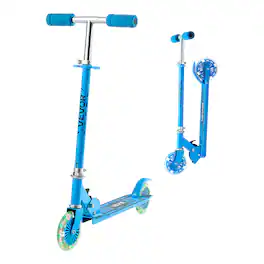 VEVOR - Kick Scooter for Kids Ages 3+, 2-Wheel Toddler Scooter with Light-Up Wheels, Adjustable Height Handlebar - Blue