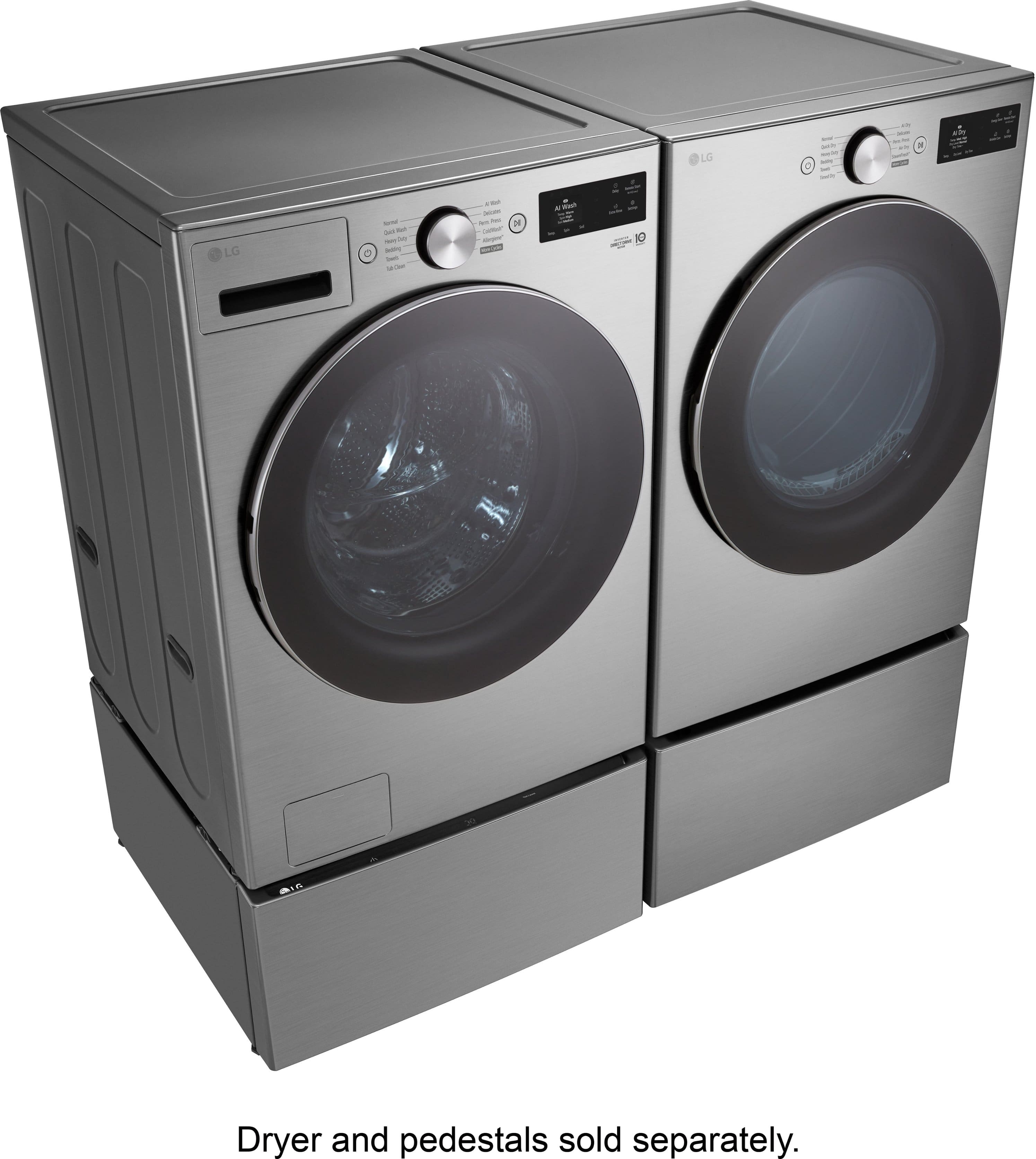 LG Dade LG
Dryer and pedestals sold separately.