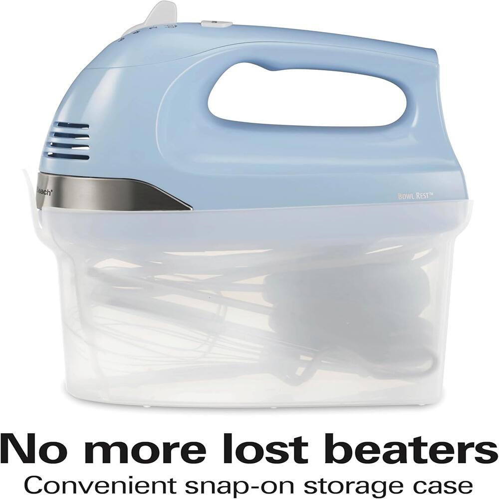 No more lost beaters  
Convenient snap-on storage case