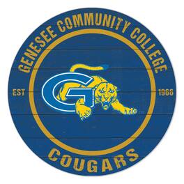 Jardine - SUNY Genesee Community College 20'' x 20'' Indoor/Outdoor Team Color Circle Sign - Blue