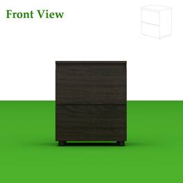 FUFU & GAGA - FUFU&GAGA 2 - Drawer Nightstand: Minimalist Bedroom Storage Solution - Brown