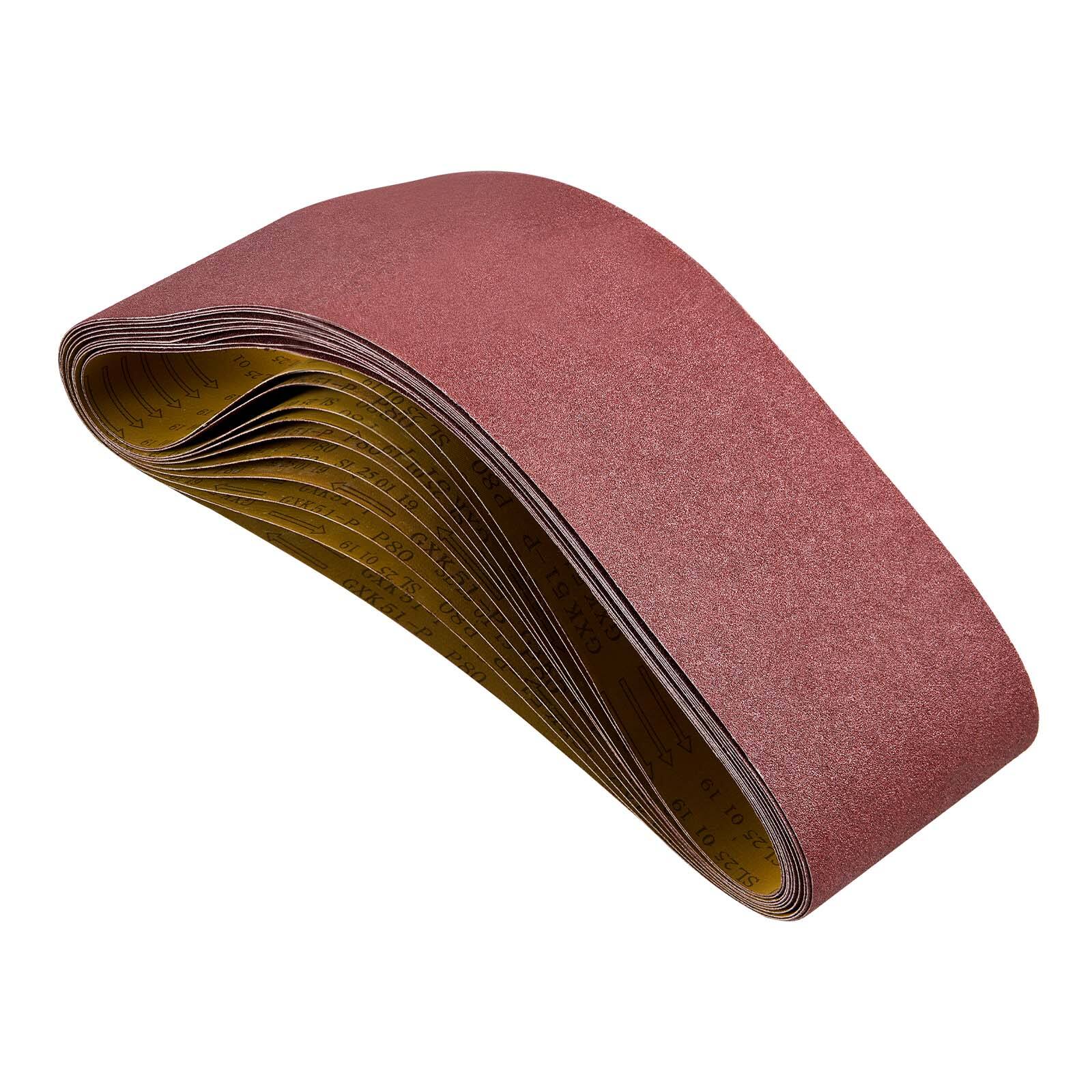 VEVOR - Sanding Belts, 6 x 48-inch Belt Sander Sanding Belts, 10PCS 80 Grit Aluminum Oxide for Woodworking, Steel, Aluminum - Red price history on PriceWatchPro