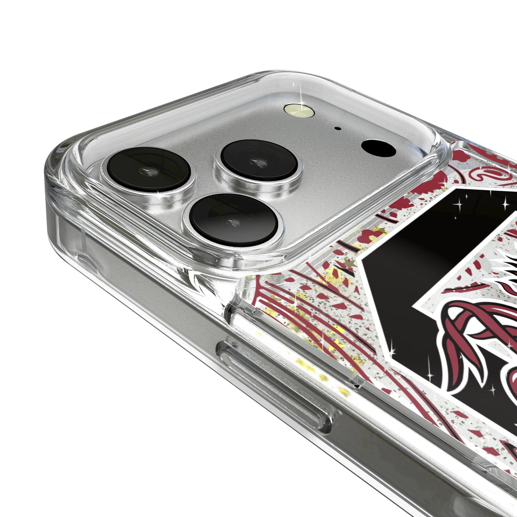 Alt View 2. Keyscaper - South Carolina Gamecocks iPhone Glitter Paisley Design Case - 13 Pro Max - Multicolor.