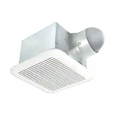 Front. Delta Breez - Delta Breez Signature Exhaust Fan with Dual Speed Adjustable, 80/110 CFM, White - White.