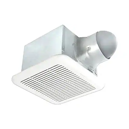 Front. Delta Breez - Delta Breez Signature Exhaust Fan with Dual Speed Adjustable, 80/110 CFM, White - White.