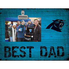 Fan Creations - Carolina Panthers 8'' x 10.5'' Best Dad Clip Frame - Multicolor