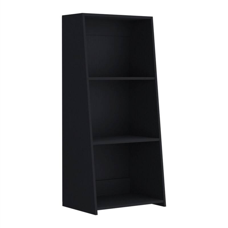 Alt View 4. HTUTWOO - Bookcase 47" H - Modern 3-Shelf Engineered Wood Storage Display Shelf, Compact FSC Certified Bookshelf for Small Spaces - Black.