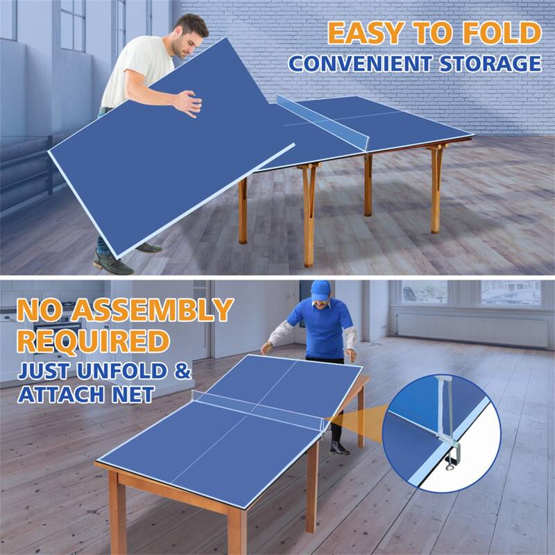 EASY TO FOLD  
CONVENIENT STORAGE  

NO ASSEMBLY REQUIRED  
JUST UNFOLD & ATTACH NET