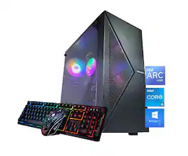 Odyssey Computers - Sahara V1 Gaming Desktop, Intel Core i5 upto 4.1GHz - 16GB RAM - 1TB NVMe SSD - ARC A380 WiFi W11P - Black