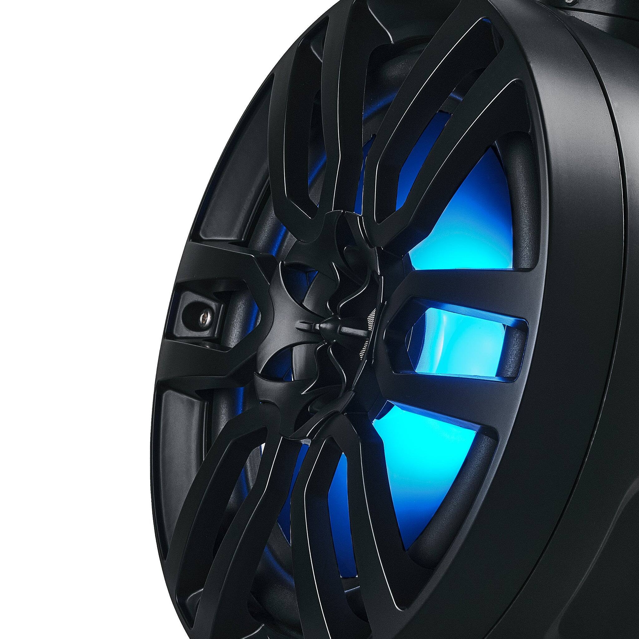 Alt View 7. DS18 Audio - NXL-PS 8" Loudspeaker with RGB LED Lights and Grille (Pair), 125W RMS 4-Ohm - White.