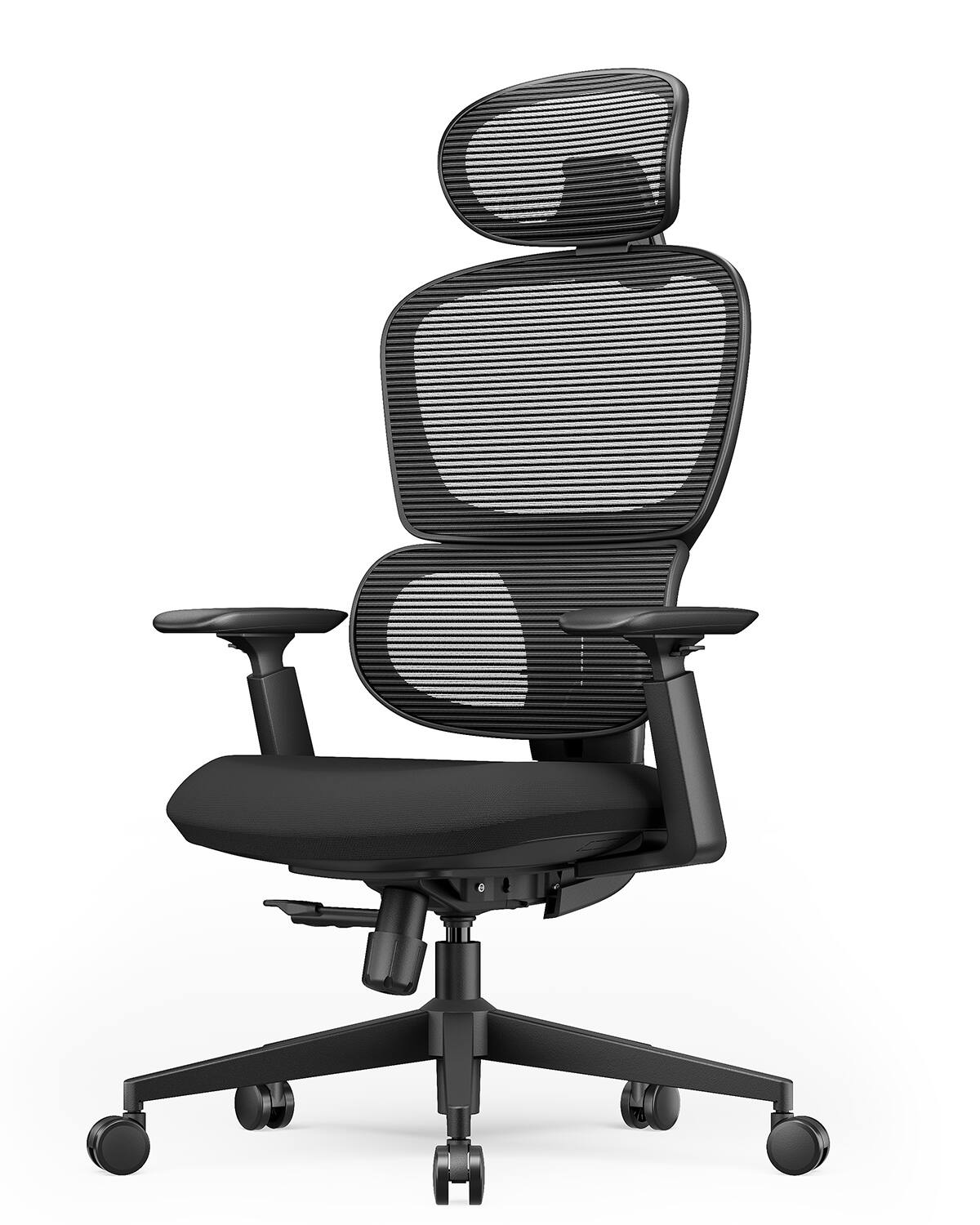 Front. ProtoArc - Ergonomic Office Chair with Height Adjustable Backrest EC300 - Black.