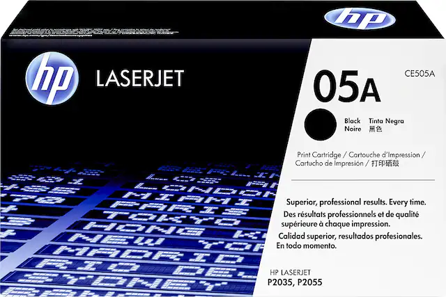 Front. HP - 05A High-Yield Toner Cartridge - Black.