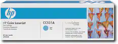 Front. HP - CC531A High-Yield Toner Cartridge - Cyan.