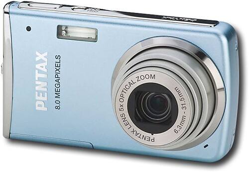 Best Buy: Pentax Optio 8.0-Megapixel Digital Camera Light Blue M50