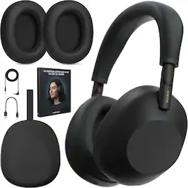 Sony - WH-1000XM6 Best Wireless Noise Canceling Headphones + Deco Gear Master Guide Accessory Bundle
