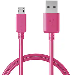Fosmon - Micro USB Cable, (3FT - Hot Ultra Durable (TPE Jacket & Housing) Sync Charge Cable - Pink