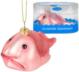 Accoutrements - Blobfish Blown Glass Christmas Ornament - Pink
