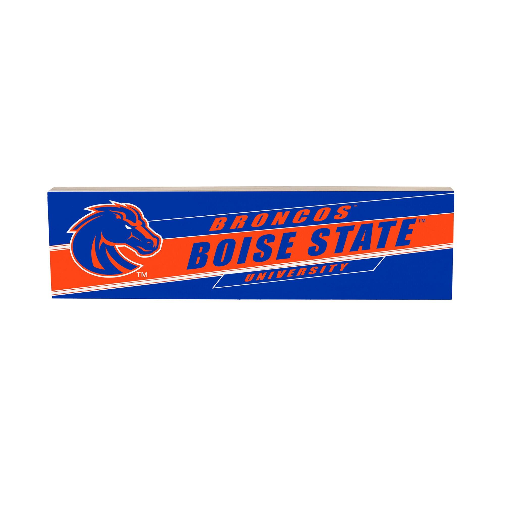 Boise State Broncos 5" x 18" Shadow Logo Wood Mantle Sign
