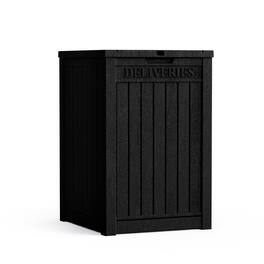 Mondawe - 51 Gallons Resin Lockable Waterproof Parcel Storage Box - Black