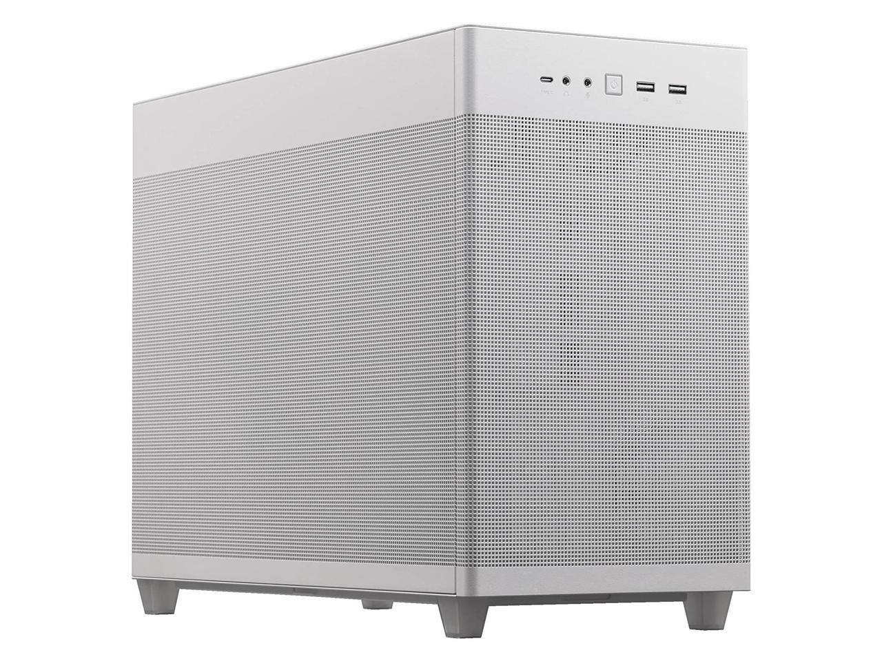 Alt View 7. ASUS - ASUS AP201 Type-C Airflow-focused Micro-ATX,Mini-ITX Computer Case, Support 360/280 Liquid Cooling White - White.